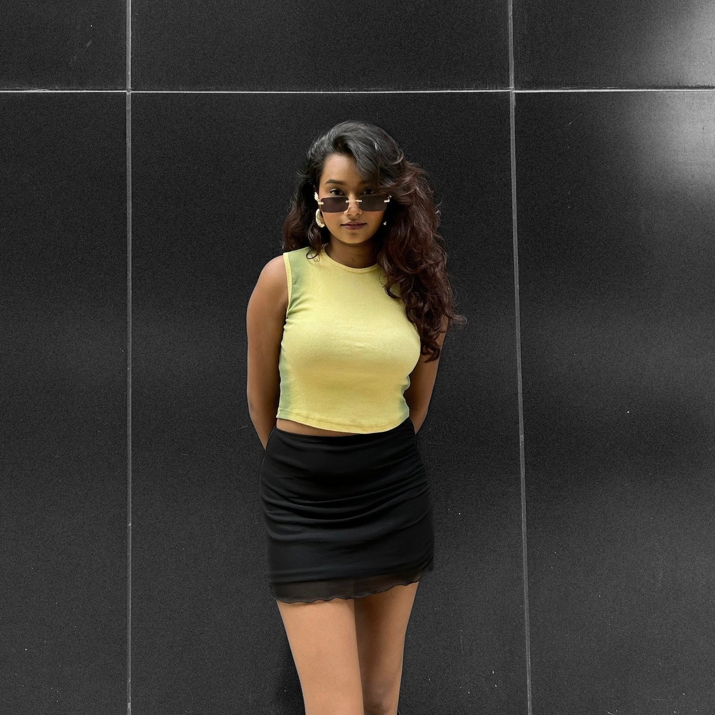 Ombré Dyed Yellow tank