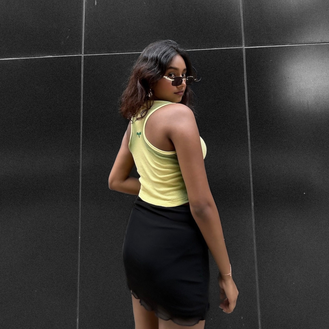 Ombré Dyed Yellow tank